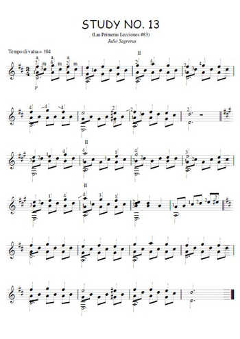 Etude N°13 Partitions gratuites